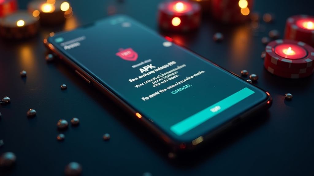 Celular Android exibindo instalação manual de APK do Cbet com aviso de segurança