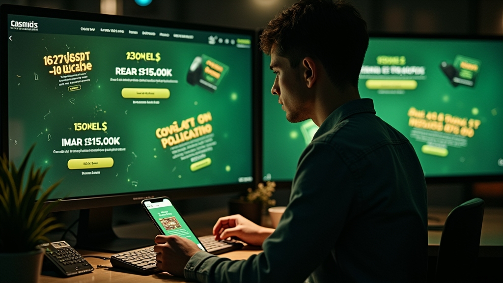 Novos jogadores vendo diferentes códigos promocionais em uma interface de cassino